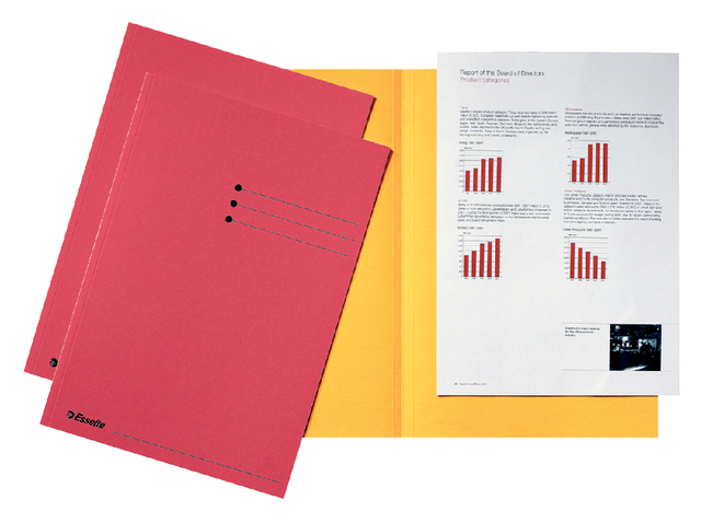 Vouwmap Esselte A4 manilla 180gr rood afbeelding