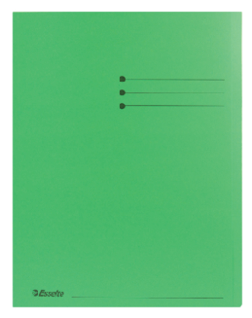 Vouwmap Esselte A4 met overslag manilla 180gr groen afbeelding