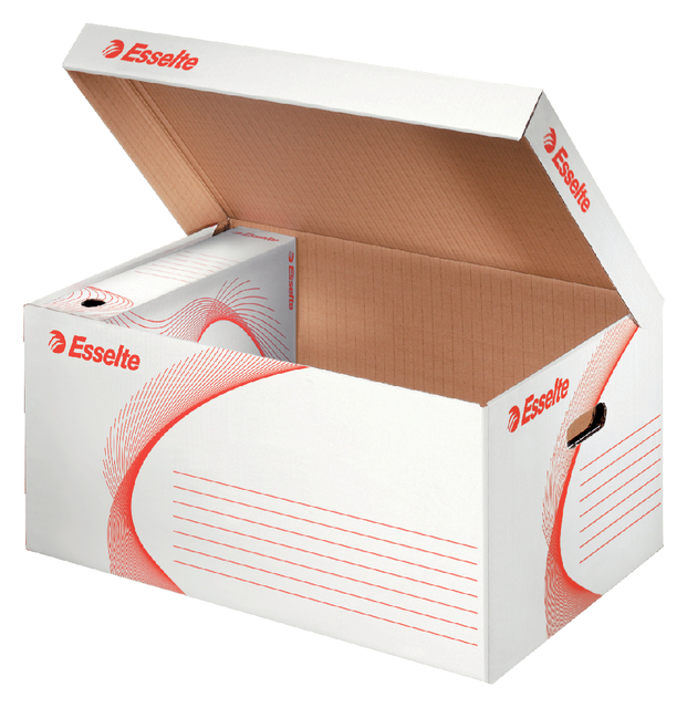 Archief- en transportdoos met deksel Esselte 560x265x380mm wit afbeelding