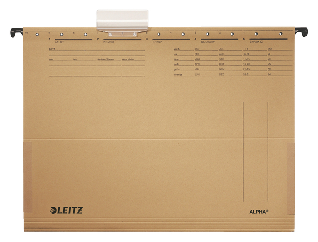 Hangmap Leitz Alpha A4 met balg 348x260mm natuurbruin afbeelding