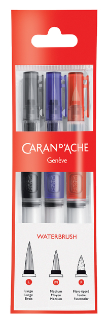 Penseel Caran d&apos;Ache medium, breed , fibre tip set à 3st afbeelding