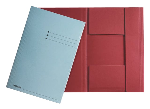 Dossiermap Esselte A4 3 kleppen manilla 275gr rood afbeelding