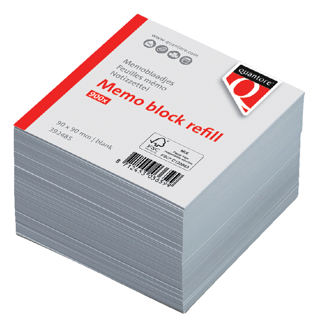 Memoblaadjes Quantore losbladig 90x90x90mm 900 vel afbeelding