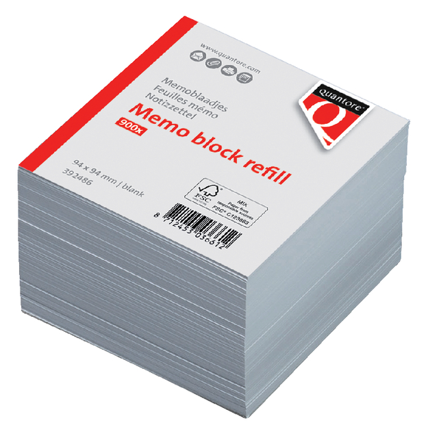Memoblaadjes Quantore losbladig 94x94x90mm 900 vel afbeelding