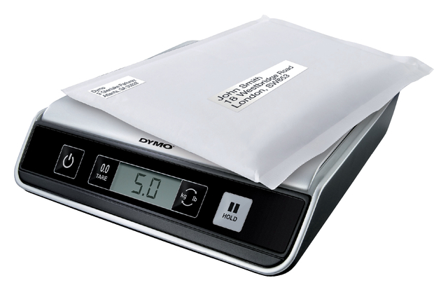 Pakketweger Dymo M10 digitaal tot 10 kilogram zilver/zwart afbeelding