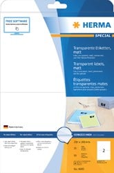 Etiket HERMA 4683 210X148mm transparant mat 50 etiketten