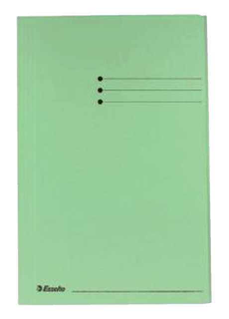 Dossiermap Esselte folio 3 kleppen manilla 275gr groen afbeelding