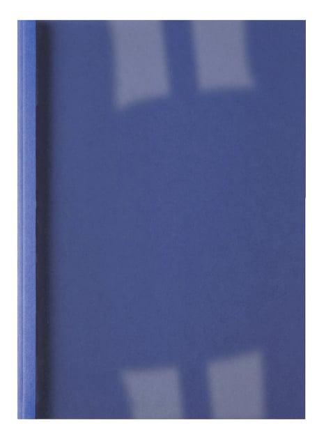 Thermische omslag GBC A4 1.5mm linnen donkerblauw 100 stuks afbeelding