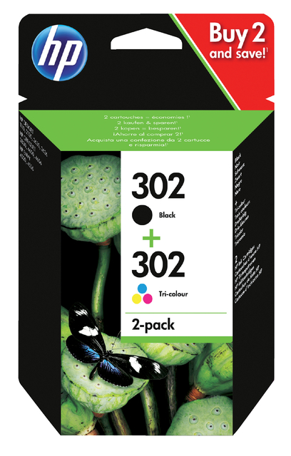 Inktcartridge HP X4D37AE 302 zwart+kleur afbeelding