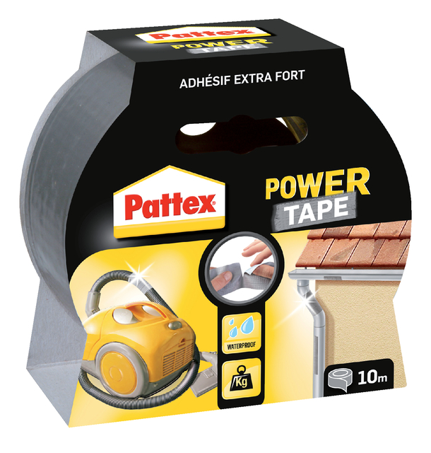 Plakband Pattex Power Tape 50mmx10m grijs — Foto 2 van 2