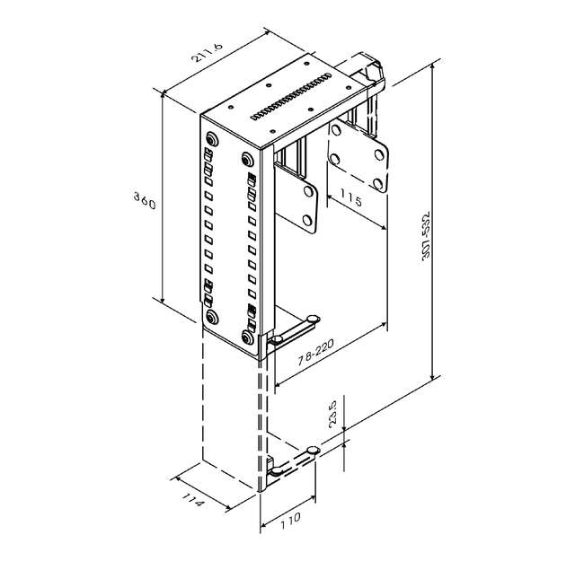 CPU houder Neomounts D100 30kg zwart — Foto 2 van 2