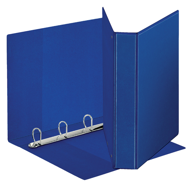 Presentatieringband Esselte panorama A4 4-rings D-mechaniek 20mm PP blauw afbeelding