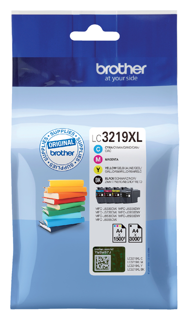 Inktcartridge Brother LC-3219XL zwart + 3 kleuren afbeelding