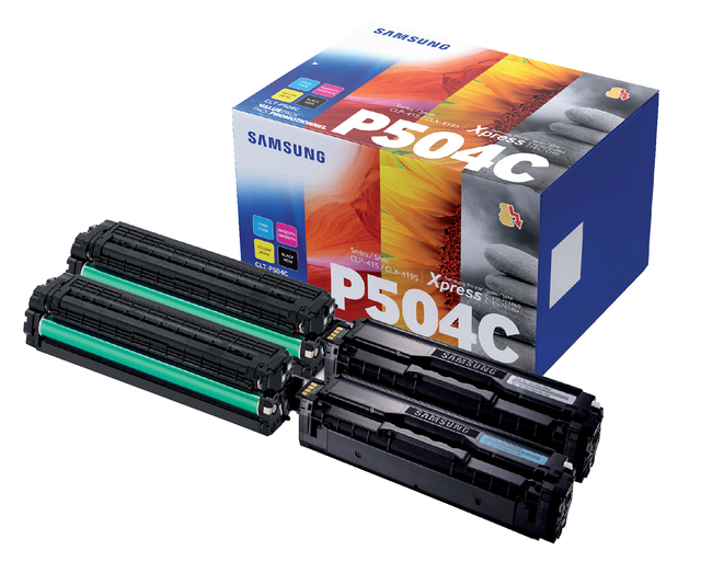 Tonercartridge Sam/hp CLT-P504C zwart + kleur afbeelding