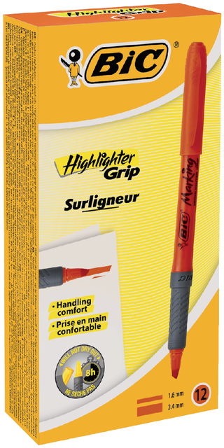 Markeerstift Bic brite liner grip oranje — Foto 2 van 2
