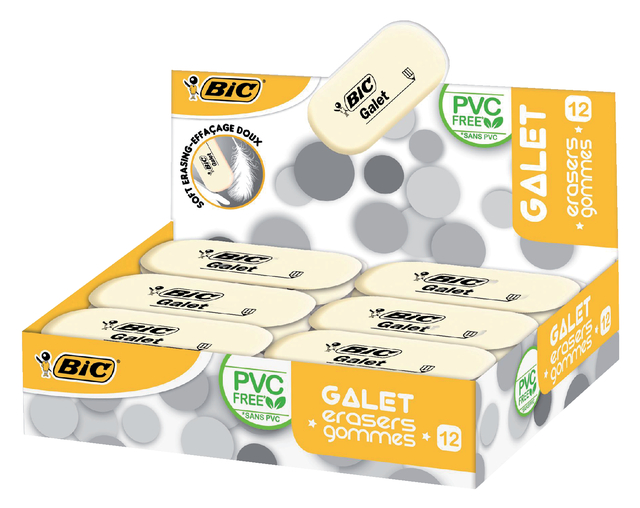 Gum Bic Galet pvc vrij zacht potlood wit — Foto 2 van 2