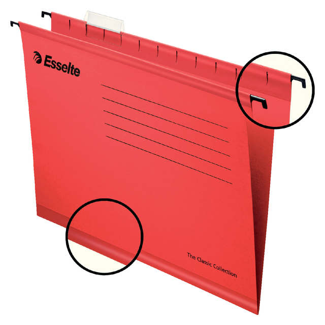 Hangmap Esselte Classic folio V-bodem 382x240mm rood afbeelding