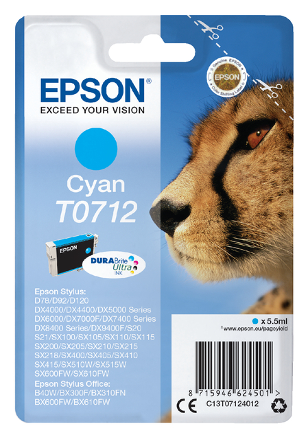 Inktcartridge Epson T0712 blauw afbeelding