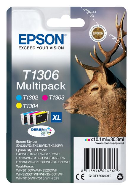 Inktcartridge Epson T1306 3 kleuren afbeelding