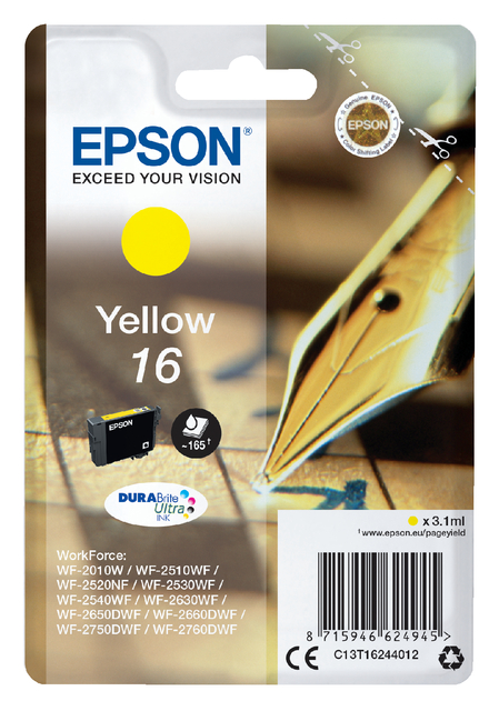 Inktcartridge Epson 16 T1624 geel afbeelding