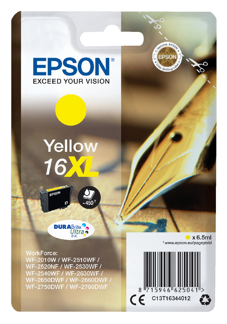 Inktcartridge Epson 16XL T1634 geel afbeelding