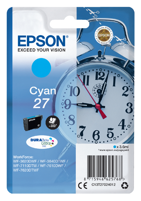 Inktcartridge Epson 27 T2702 blauw afbeelding