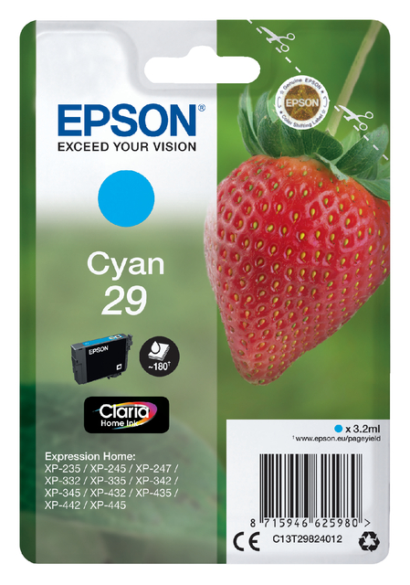 Inktcartridge Epson 29 T2982 blauw afbeelding