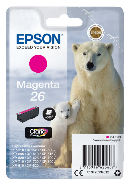Inktcartridge Epson 26 T2613 rood afbeelding