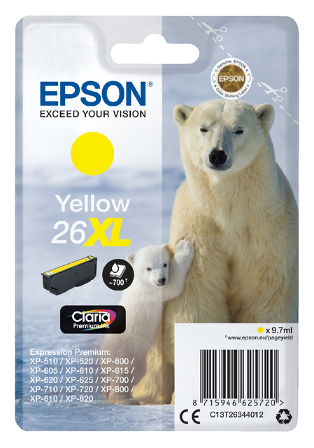 Inktcartridge Epson 26XL T2634 geel afbeelding
