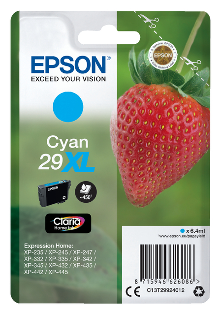 Inktcartridge Epson 29XL T2992 blauw afbeelding