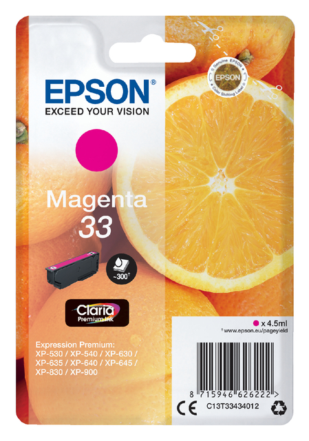 Inktcartridge Epson 33 T3343 rood afbeelding