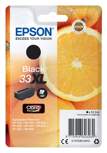 Inktcartridge Epson 33XL T3351 zwart afbeelding