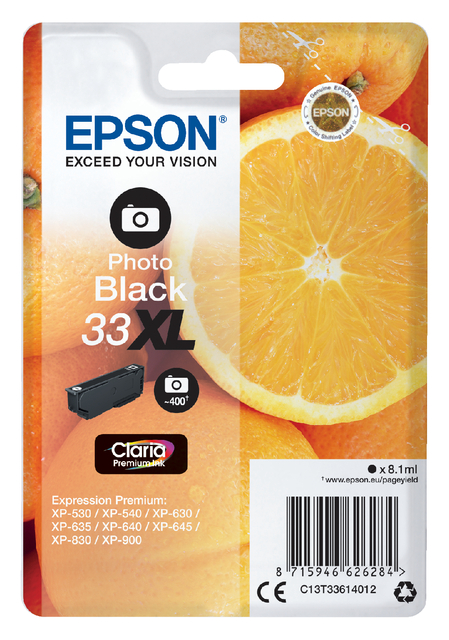 Inktcartridge Epson 33XL T3361 foto zwart afbeelding