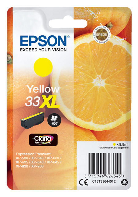 Inktcartridge Epson 33XL T3364 geel afbeelding