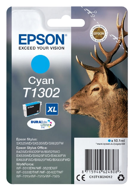 Inktcartridge Epson T1302 blauw afbeelding