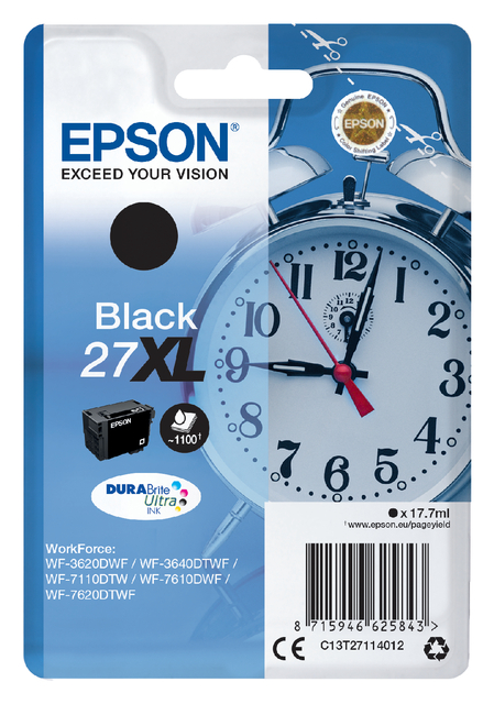 Inktcartridge Epson 27XL T2711 zwart afbeelding