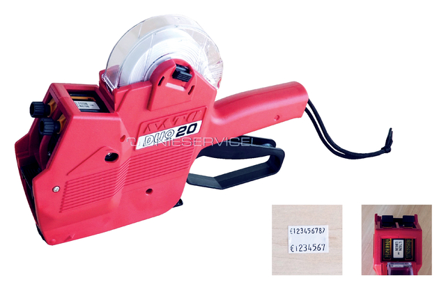 Etiketteertang Sato Duo 20 2 regels 16x23mm afbeelding