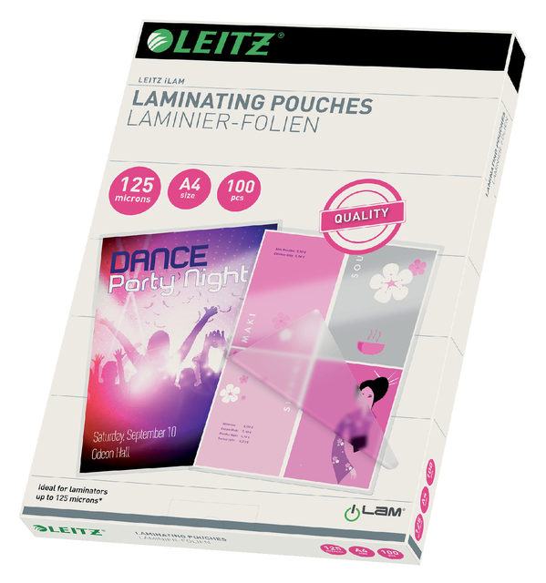Lamineerhoes Leitz iLAM A4 2x125micron EVA 100 stuks afbeelding