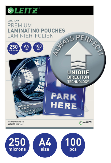 Lamineerhoes Leitz iLAM A4 2x250micron 100 stuks — Foto 2 van 2