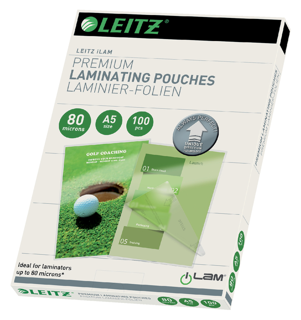 Lamineerhoes Leitz iLAM A5 2x80micron 100 stuks afbeelding