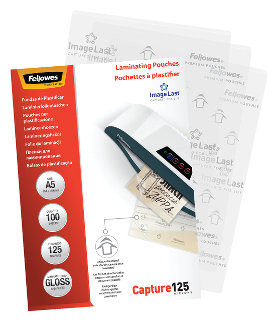 Lamineerhoes Fellowes A5 2x125micron glans 100 stuks — Foto 2 van 2