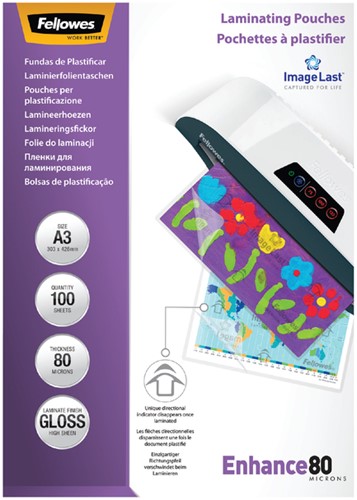 Lamineerhoes Fellowes A3 2x80micron glans 100 stuks-3