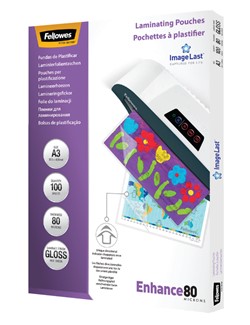 Lamineerhoes Fellowes A3 2x80micron glans 100 stuks