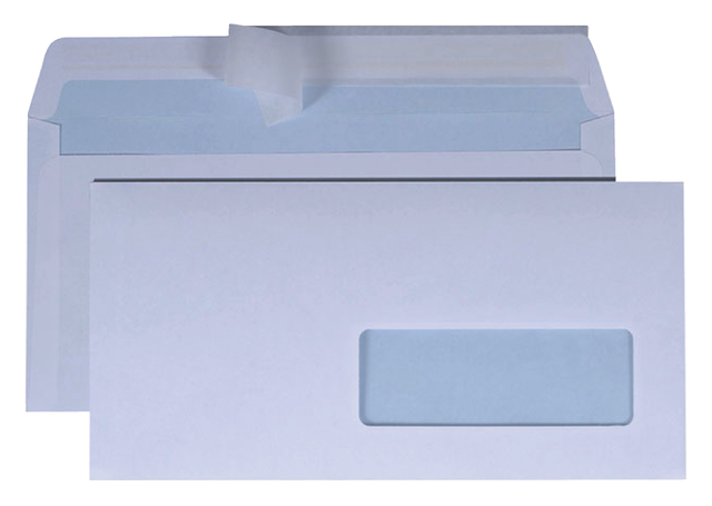 Envelop Quantore 114x229mm venster 4x11cm rechts zelfkevend 50 stuks afbeelding