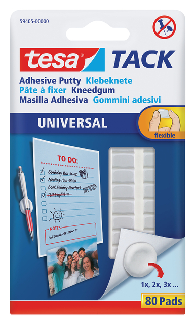Kneedgum tesa® TACK Universal zelfklevend 80 pads afbeelding