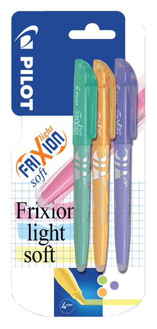 Markeerstift PILOT friXion light soft assorti blister à 3 stuks afbeelding