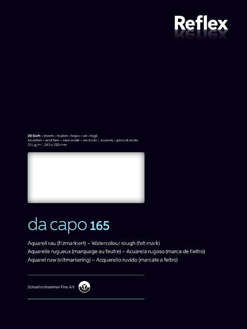 Aquarelblok Dacapo VF5004231 240x320mm 165gr 20 vel afbeelding