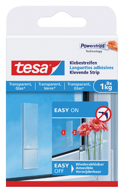 Kleefstrips tesa® dubbelzijdig transparant 1kg 8 stuks 8 stuks afbeelding