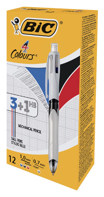 Balpen Bic 3kleuren met vulpotlood HB 0.7mm medium wit — Foto 2 van 2