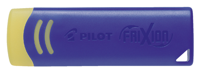 Gum Pilot friXion geel met blauwe houder afbeelding